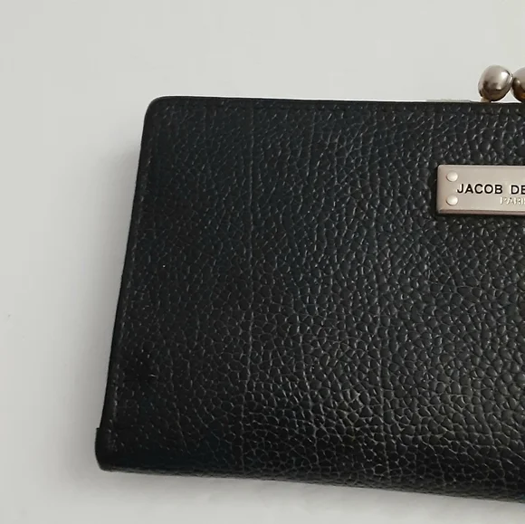 Jacob de Julia Paris black pebbled leather wallet - Picture 7 of 16